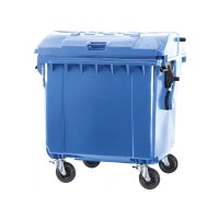 Container pentru deseuri 1100 L (capac rotund) (albastru). Neasamblat