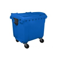 Eurocontainer pentru gunoi 1100 l (capac plat) (albastru). Dezasamblat.